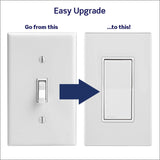 Leviton Lever Edge 15 Amp Single Pole Rocker Switch, 10-Pack, E5601-MW, White