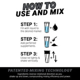 HELIMIX 2.0 Vortex Blender Shaker Bottle Holds upto 28oz | No Blending Ball or Whisk | USA Made | Portable Pre Workout Whey Protein Drink Shaker Cup | Mixes Cocktails Smoothies Shakes | Top Rack Safe