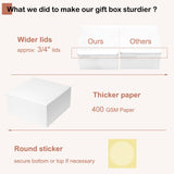 Mcfleet Gift Boxes with Lids 10x10x5 Inches 10 Pack Bridesmaid Proposal White Cardboard Gift Box for Presents, Christmas, Wedding, Graduation, Holiday, Birthday Craft Present Packaging