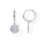 PAVOI 925 Sterling Silver Dainty Huggie Earrings for Women, White Gold