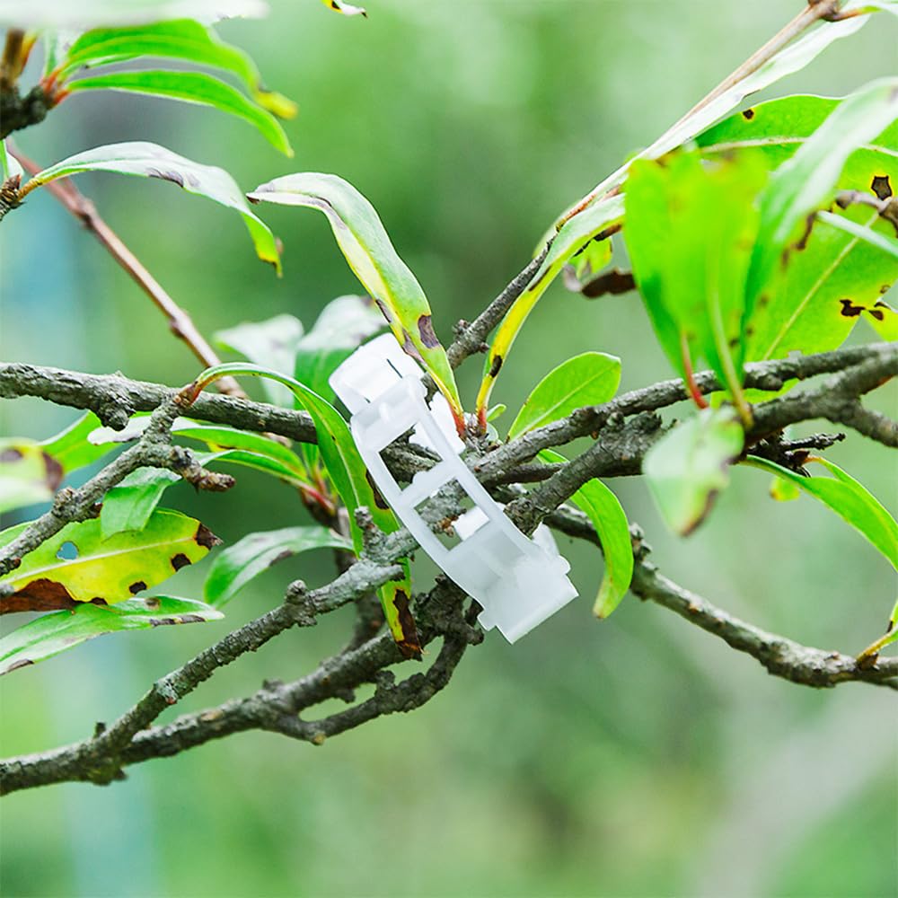 100 Plant Support Clips Reusable Garden Clips, Secured Plastic Plant Clips, Tomato Support Clips for Climbing Plants,Grape and Vine Vegetables Outdoor Indoor Plant Fixing Clips