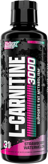 Nutrex Research Liquid Carnitine 3000 | Premium L Carnitine Liquid, Stimulant Free (Strawberry Watermelon)