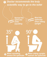 Bamboo Toilet Stool, 6.5" Toilet Stool Squat Adults & Kids, Portable Simple Curve Squat Toilet Potty Stool, Non-Slip Poop Stool for Bathroom, Improve Squatting Posture and Comfort (Brown)