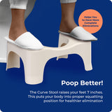 Squatty Potty Simple Bathroom Toilet Stool, Buttercream 7", Ergonomic Stool – Posture-Enhancing Bathroom Footrest for Improved Digestion & Constipation Relief