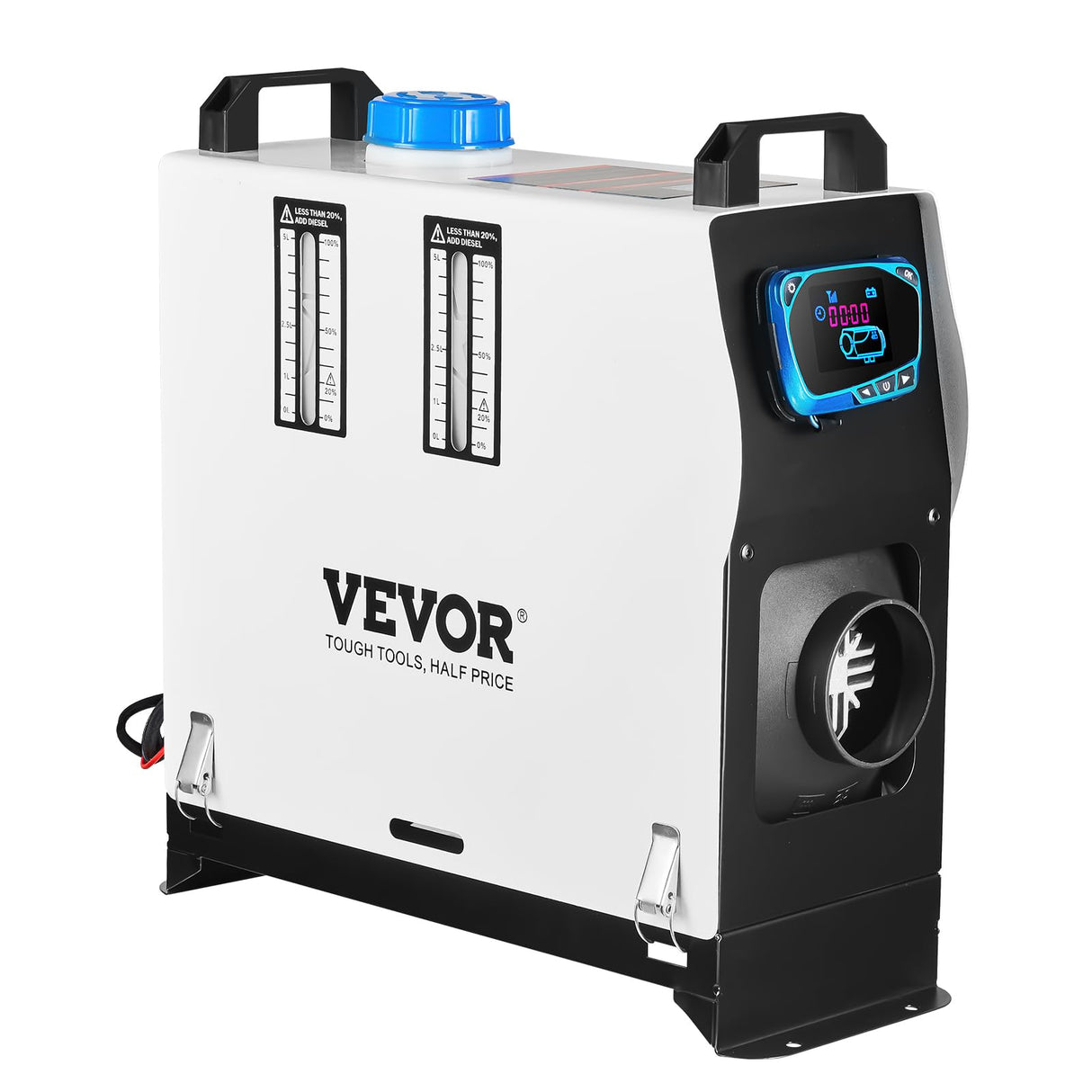 VEVOR Diesel Air Heater All In one, One Air Outlet, 8KW Diesel Heater 12V, Fast Heating, Diesel Parking Heater with Red LCD Switch, Remote Control For Car, RV Truck, Boat, Campervans and Caravans