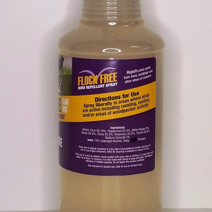 Flock Free Bird Repellent Ready Spray Bundle, Ready to Use Bird Spray 32oz + Concentrate 4oz for Refill