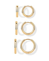 PAVOI Dainty Classic Huggie, Yellow Gold, Size 12mm, 14mm, 16mm
