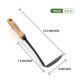 Blossom Buddy Cape Cod Weeder – Right Hand, Hand Weeding Tool for Tight Spaces Weeder Hoe with Ergonomic Ash Wood Handle for Weeding, Soil loosening, Digging