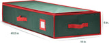 Premium Wrapping Paper Organizer Storage | Gift Wrap Holder With Extra Pockets for Christmas Decorations, Reinforced Handles, Heavy Duty, Ultra-Durable, Tear-Proof Fabric - Fits Up to 27 Rolls (Green)