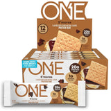 ONE Protein Bars, Smores, Gluten Free with 20g Protein and 1g Sugar, Pantry Staples, 2.12 oz (12 Count), Packaging May Vary