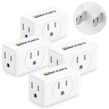 LENCENT 2 Prong to 3 Prong Outlet Adapter,Wall Plug Extender,Multiple Outlet Wall Plug with 3 AC Outlets,Non Grounded Outlets Expander for Japan Travel Kitchen Office Bathroom Older House,4 Pack