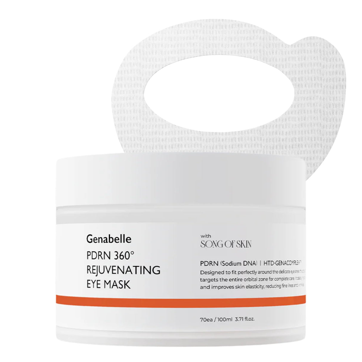 Genabelle PDRN 360° Rejuvenating Eye Mask – Full Eye Area Care for Hydration, Firming & Elasticity with PDRN & Peptides – Targets Dark Circles, Puffiness & Fine Lines – 3.38 fl oz.