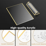 YOAEAILY Acrylic Sign Holder 8.5X11 Gold Frames Double-Sided Gold Picture Frames for Flyer Holder Menu Holder Wedding Table Number Holder Christmas Photo Frame with Removable Sticky Dots -6 Pack