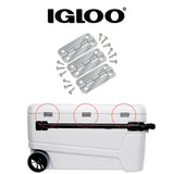 Igloo Cooler Heavy-Duty Stainless Steel Parts Kit - 2 Latches, 3 Hinges, Latch Posts & Screws - Marine-Grade, Corrosion-Resistant Parts