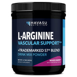 L-Arginine Powder - Nitric Oxide Supplement for Men and Women with L-Citrulline and Beet Root - Pre and Post Workout Support for Endurance and Recovery - Mixed Berry Flavor, 1 Month Supply (30 Scoops)