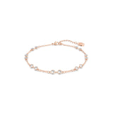 Swarovski Remix Collection strand, Round cut, clear, Rose gold-tone finish