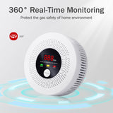 2-in-1 Smoke and Carbon Monoxide Detector 10-Year Battery-Powered CO Alarm with Clear LCD Display and Sound Warning for Home Reliable Detector for Enhanced Safety and Protection (Includes Batteries)