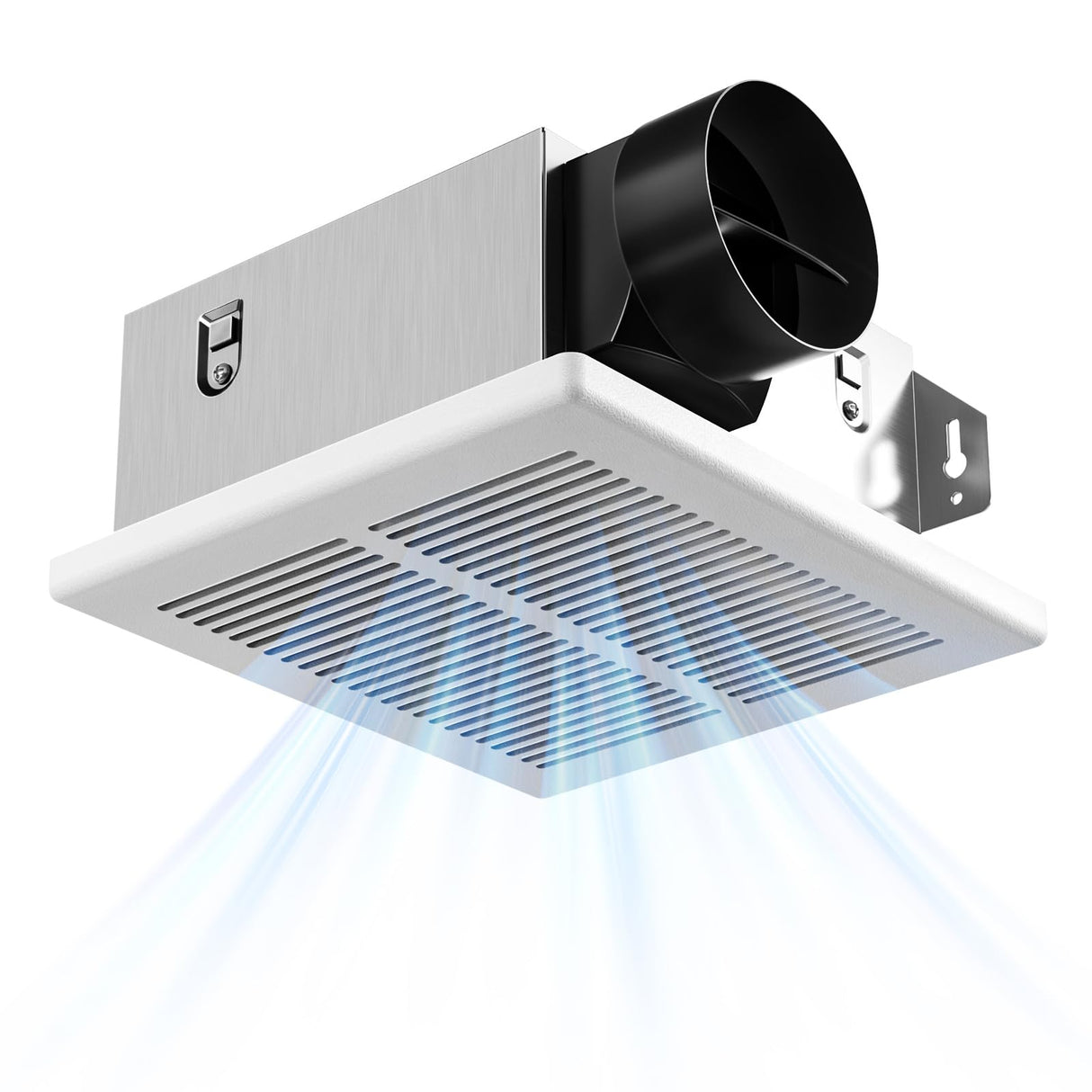Amico Bathroom Exhaust Fan, 1.0 Sones, 80 CFM, Low Noise, Ceiling Mounted Retrofit Ventilation Fans, 4 Inch Duct, No Attic Access Needed- UL Certified