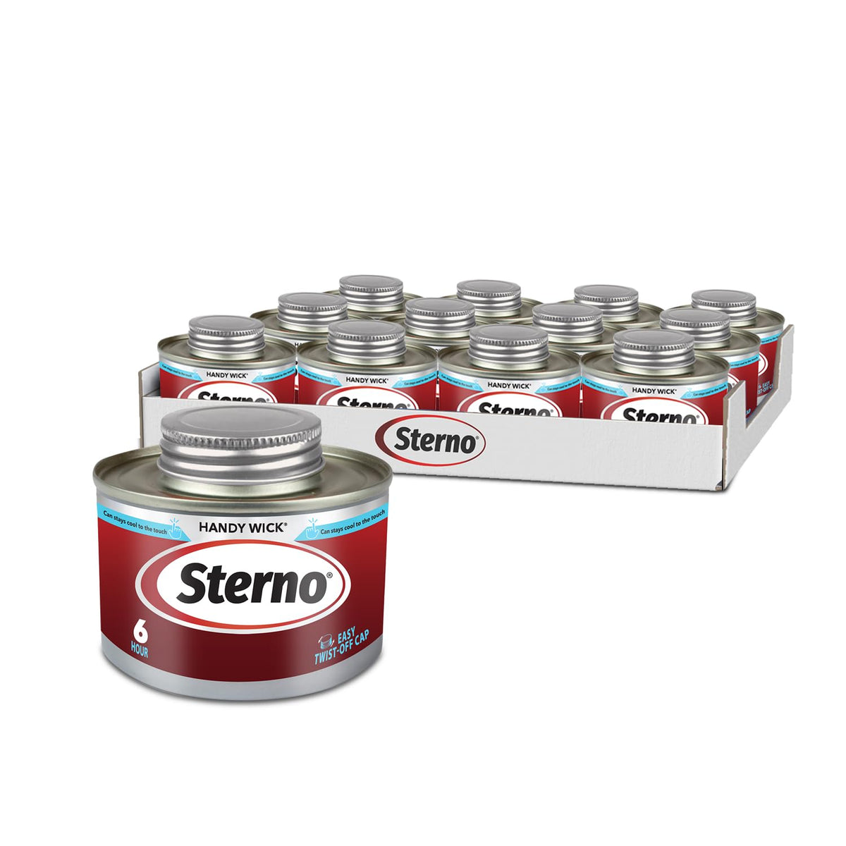 Sterno Fuel Cans - 6-Hour Burn, (12-Pack) Chafing Dish Fuel Can Burner ...