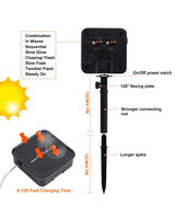 Twinkle Star 4 Pack Solar String Lights Outdoor, Total 460 FT 480 LED Solar Fairy Lights Outside Waterproof 8 Modes, Christmas Tree Light for Patio Garden Party Backyard Wedding Decor Warm White