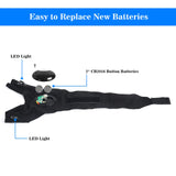 LED Flashlight Gloves, Fathers Day Dad Gifts from Daughter Son Wife, Gift for Men Boyfriend Husband Him Birthday Christmas, Cool Gadget Finger Lights Waterproof for Camping Fishing Repairing (Black)