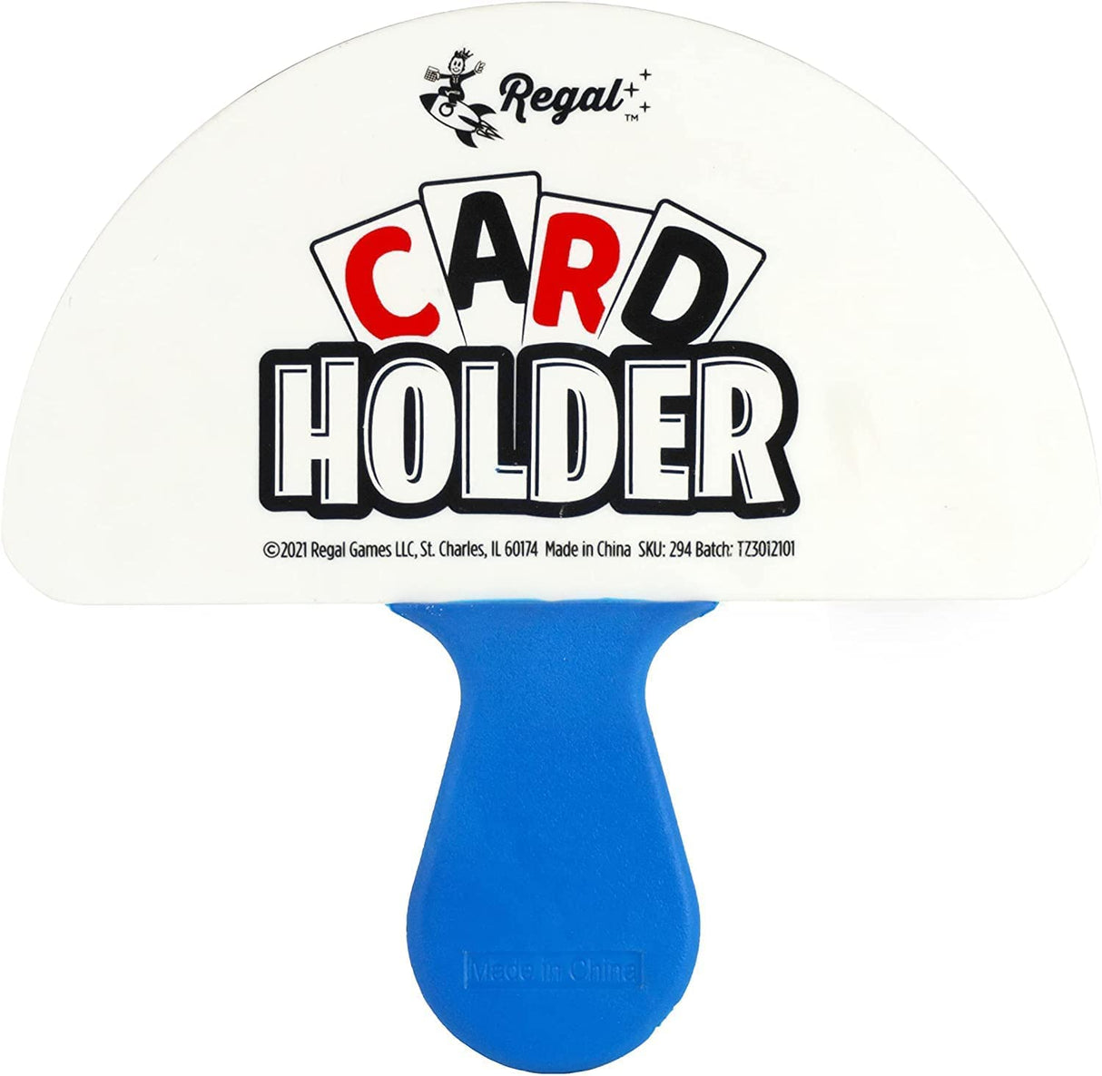 Regal Games 4 Pack Card Holders for Playing Cards - Kids Card Holder with Plastic Paddles - Ideal for Family Fun Game Night and Travel (Ages 3+)