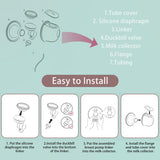 TOVVILD Breast Pump Milk Collection Cup - Compatible with Spectra S1/S2/S9, Not Original Accessories, Replace Breast Pump Kits, 24mm Flange Milk Collector Cup Tubing Parts