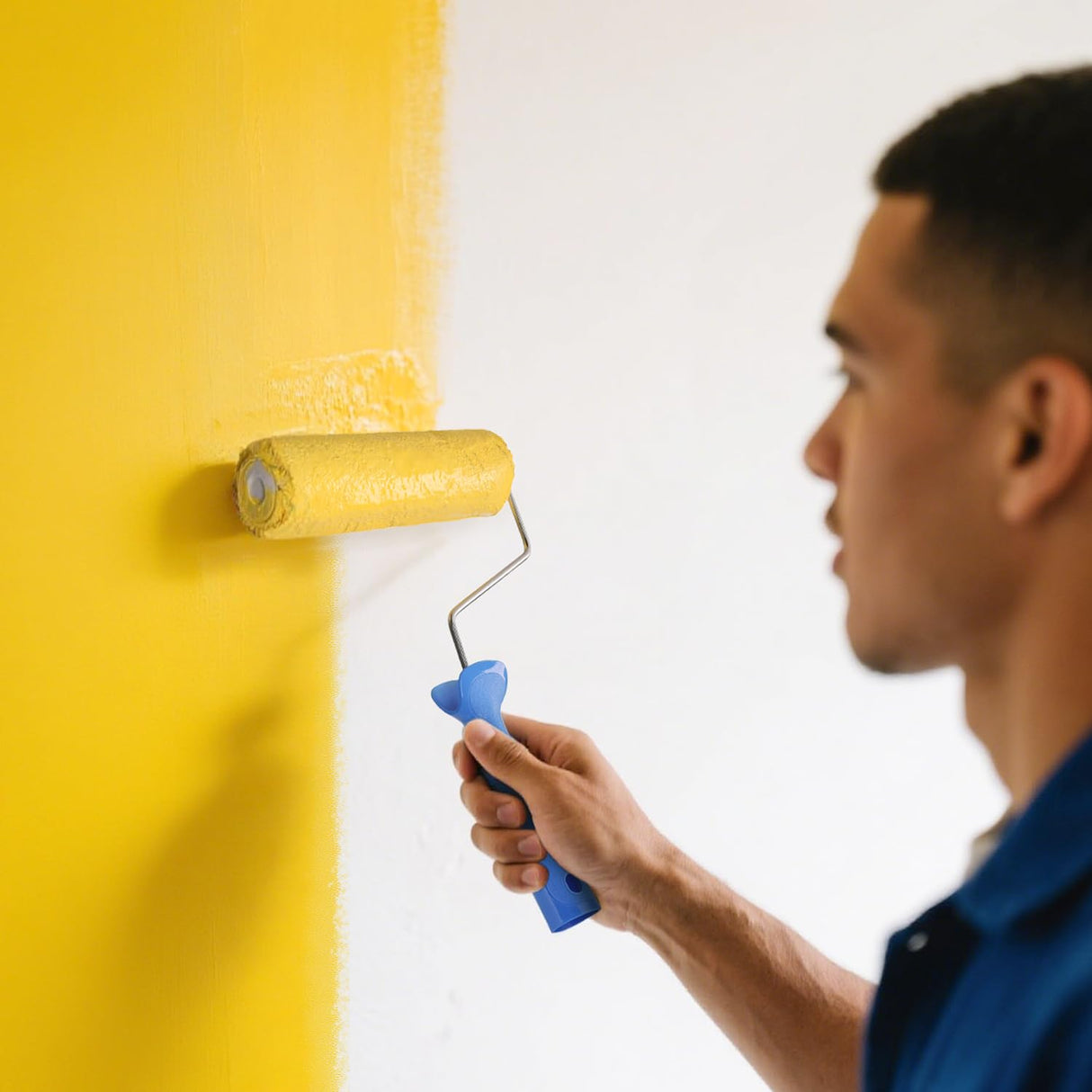 Amazon Basics Microfiber Paint Roller Covers for Painting Walls, Ceilings and House, Smooth Finish, Washable, 9" x 3/8", 12-Pack