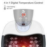 ECARBME Foot Spa Bath Massager with Heat [2025 Upgraded], Jets, Vibration, Adjustable Temp, Bubbles, Epsom Salt, Foot Soaking Tub with 22 Massage Rollers, Pedicure Foot Spa for Relaxation, Black