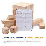 Megwoz Giant Tumble Tower Games for Kids and Adults 57 Blocks New Zealand Pine Wooden Blocks Stacking to Over 4.2FT Family Game for Indoors Outdoors Yard Games for Family