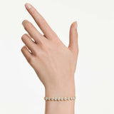 Una Angelic bracelet, Round cut, White, Gold-tSwarovski One plated