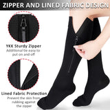 Ailaka Zipper Compression Socks Medical, 15-20 mmHg Knee High Compression Socks for Men Women, Close Toe Support Socks for Varicose Veins, Edema, Recovery, Pregnant, Nurse