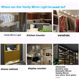 Led Vanity Mirror Lights, Hollywood Style Vanity Make Up Light, 10ft Ultra Bright White LED, Dimmable Touch Control Lights Strip, for Makeup Vanity Table & Bathroom Mirror, Mirror Not Included