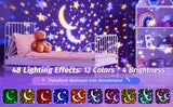 One Fire Star Projector Night Light for Kids Room, Bluetooth Speaker+Remote, 48 Lighting Cool Star Light Projector, Kids Room Decor, Christmas Gifts