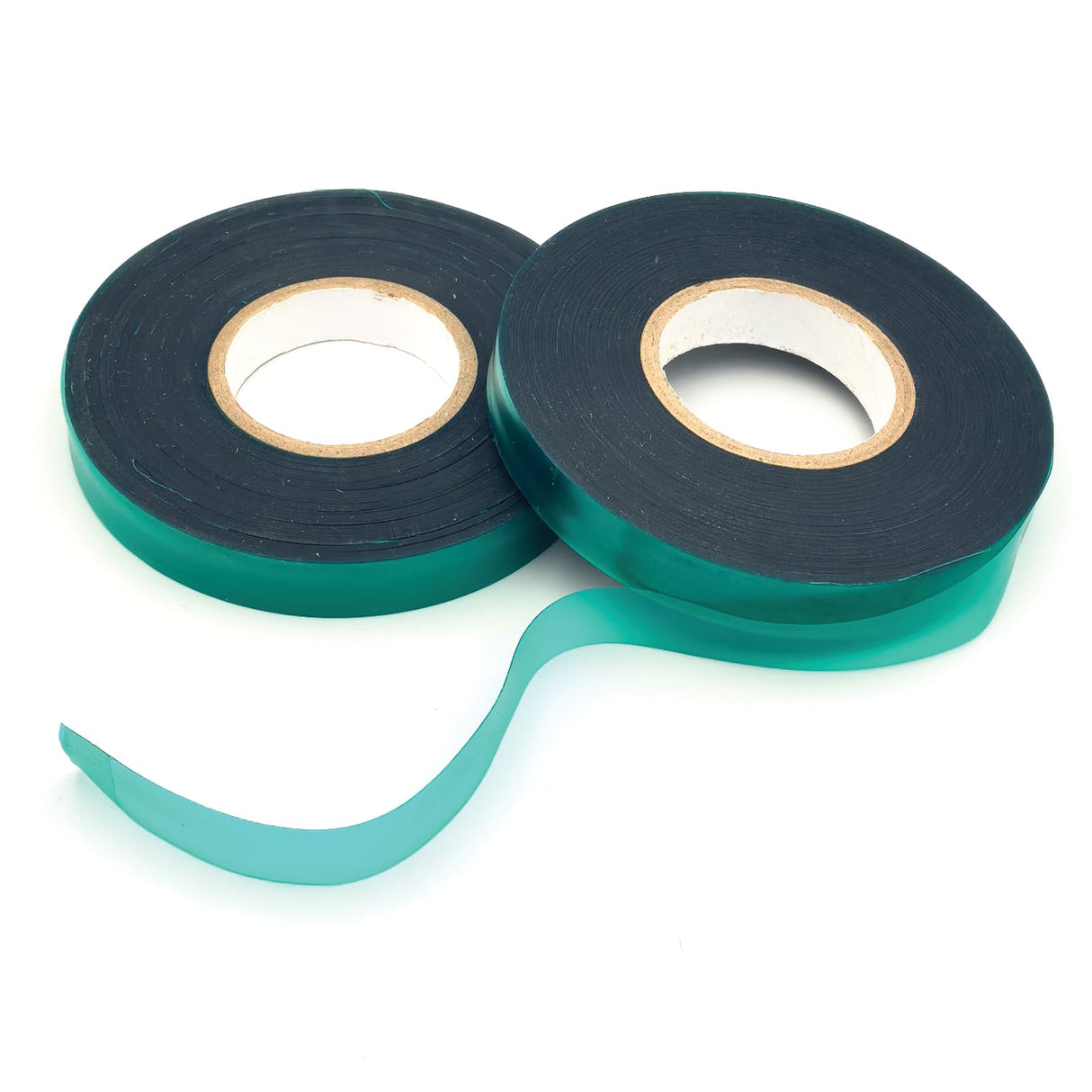 Medoore 12 Rolls 150 Feet Stretch Tie Tape 0.5 Inch Garden Tie Tape Thick Plant Ribbon Garden Green Vinyl Stake for Indoor Outdoor Patio Plant Use