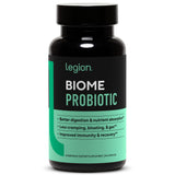 LEGION Biome Probiotic - Natural Probiotics Gut Health Supplement for Women & Men - Probiotic Nutritional Supplements Help Reduce Bloating, Cramping & Gas - Colon Health Probiotic Pills, 30 Servings
