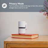 Luna Indoor Camera 360-Degree Pan/Tilt, Pet/Person/Vehicle AI Motion Detection, Plug-in, Night Vision, Two Way Audio, Cloud Storage, Wi-Fi Camera for Room Office Smart Home Security (White)