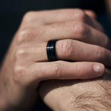 Greenpod 8mm Mens Black Tungsten Rings Engraved I Love You Size 10