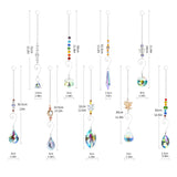 Crystal Suncatchers, RIFNY Hanging Crystals Ornament Sun Catcher with Chain, 9 Pack Glass Beads Ball Prisms Pendant Rainbow Maker for Window Home Office Garden Decoration