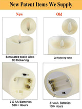 ANGELLOONG Flickering Flameless Candles, Realistic LED Candles with Remote and Timer, Set of 3 Battery Operated Candles for Room Fall Home Decor Wedding Christmas Decorations