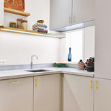 JOY DECOR 45 Pack 6 Inch Cabinet Pulls Kitchen Cabinet Handles with 3-3/4 Inch Hole Center Brushed Brass Cabinet Hardware Stainless Steel Kitchen Drawer Pulls for Cabinets Cupboard, 96mm Hole Centers