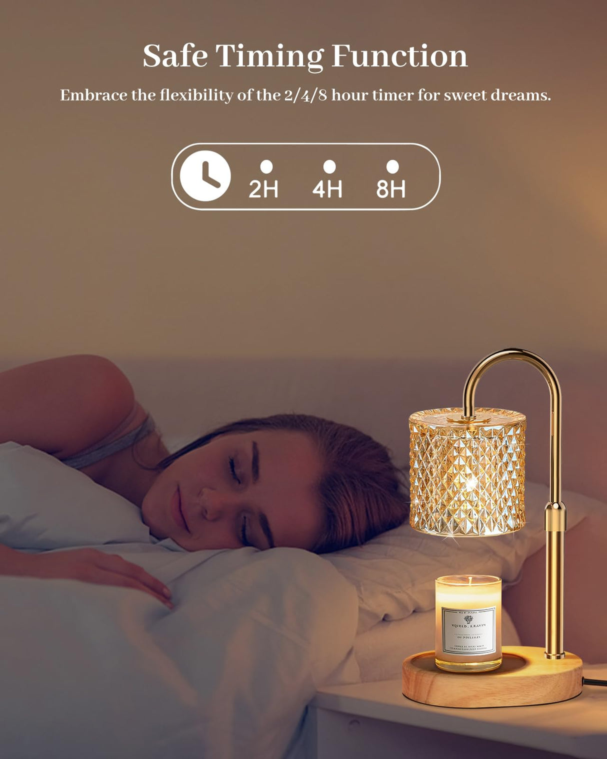 Engpure Candle Warmer Lamp with Timer Dimmer Adjustable Height for New Home Decor, Birthday Gifts for Women,Candle Warmer for Women Mom Christmas Mother's Day Gfit