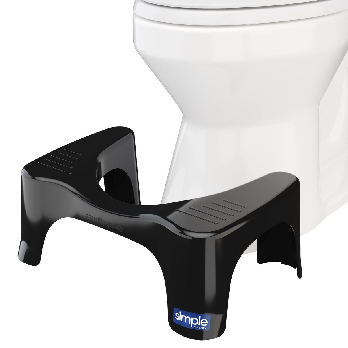 Squatty Potty The Original Bathroom Toilet Stool, Curve Lightweight with Sleek and Modern Design, Black, 7"