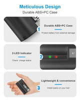 2Pack Replacement for Ring Battery Compatible with Ring-Doorbell-Camera 2/3/4/3plus, Stick Up Camera (2nd and 3rd Gen), Also for Spotlight Cam and Peephole Cam, Rechargeable 3.65V 6040mAh Battery