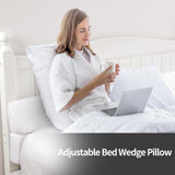 MABOZOO Pillow Wedge for Headboard Gap,White Bed Wedge Gap Filler King Size,Foldable Bed Wedge Pillow for Headboard,Foam Mattress Gap Filler,76"x6"x6"