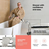 Sliding Shower Transfer Bench Transfer Bench For Bathtub Shower Chair For Inside Shower Shower Chair For Elderly And Disabled Adjustable Height Shower Bench Holds Weight Up To 400 Lbs FSA/HSA Eligible