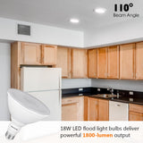 Maelsrlg PAR38 LED Flood Light Bulbs Outdoor, 18W (120W Equivalent), Daylight 5000K, Dimmable Weatherproof LED Outdoor Flood Lights with E26 Base, 1800LM, 4 Pack