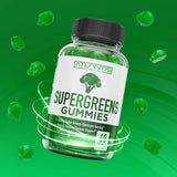 Atlantis Nutrition Supergreens Gummies - Daily Green Superfoods Supplement with Spinach, Broccoli, Moringa, Beet Root, Celery, Green Tea, & Acai for Immunity Support - Natural Raspberry Flavor, 60 cnt