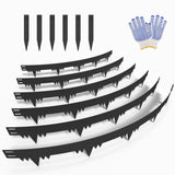 Metal Landscape Edging Border 6 Packs 42'' L x 4.5'' H, Galvanized Steel Garden Edging Border with 6 Stakes, Hammer-in Lawn Edging for Landscaping, Flower Bed, Yard, Pathway, Tree Ring (21ft Total)