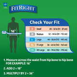 FitRight Adult Diapers, Ultra Heavy Absorbency, XL (Waist Size 56in-64in), 80 Count, OptiFit Incontinence Briefs for Men and Women, Disposable, Moisture-Wicking, Leak Protection,